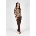 CAMISETA ESTAMPADO GEOMETRICO MARRON MUJER BOGUAR