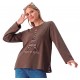 CAMISETA MARRON MUJER LILI DUDU