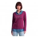CAMISETA DOBLE EFECTO BURDEOS MUJER LILI DUDU