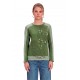 CAMISETA VERDE CON BORDADO MUJER LILI DUDU