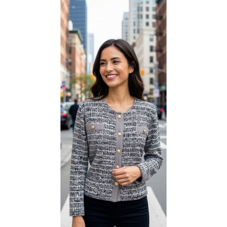 CHAQUETA TWEED MUJER JUPER