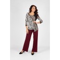 PANTALON ANCHO GRANATE MUJER BOGUAR 