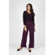 PANTALON ANCHO BERENJENA MUJER BOGUAR +COLORES