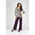 PANTALON ANCHO BERENJENA MUJER BOGUAR 