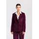 CHAQUETA BLAZIER DE PANA BURDEOS MUJER SISSUSMODA