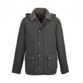 BARBOUR ENCERADO VERDE CON CAPUCHA JAVIER LOBATO