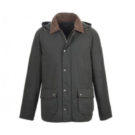 BARBOUR ENCERADO VERDE CON CAPUCHA JAVIER LOBATO