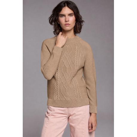 JERSEY CAMEL TRENZADO MUJER TACHY ZUCCA