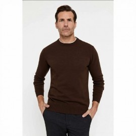JERSEY BASICO REDONDO MARRON CHOCOLATE MOLGOY HOMBRE