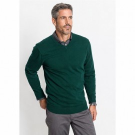 JERSEY BASICO PICO, VERDE BOTELLA