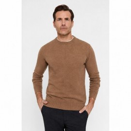 JERSEY BÁSICO MOLGOY CUELLO REDONDO CAMEL