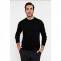 JERSEY BASICO REDONDO, NEGRO