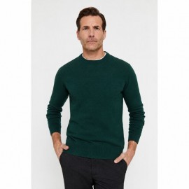 JERSEY BÁSICO REDONDO, VERDE BOTELLA