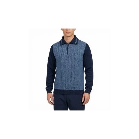 Jersey azul de hombre cuello perking g-54 