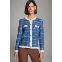 CHAQUETA CHANNEL CUADROS AZUL TACHI ZUCCA 