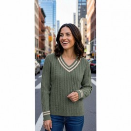 JERSEY DE PUNTO TRENZADO KAKI MUJER JUPER