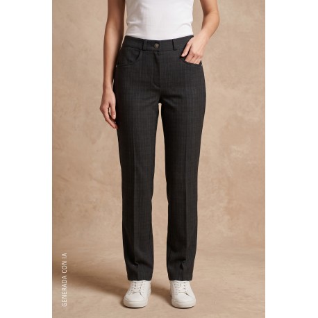 PANTALON PUNTO ROMA CON BOLSILLOS MUJER ROBERTO BASSI WOMAN