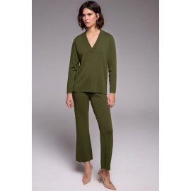 JERSEY KAKI DE PUNTO PICO MUJER TACHY ZUCCA 