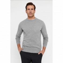 JERSEY BASICO REDONDO, GRIS HUMO