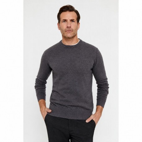 JERSEY BÁSICO REDONDO, GRIS 