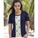 JERSEY CON BORDADOS DE PERLE MUJER