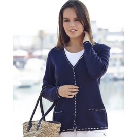 CHAQUETA PERLE MUJER CON BOLSOS