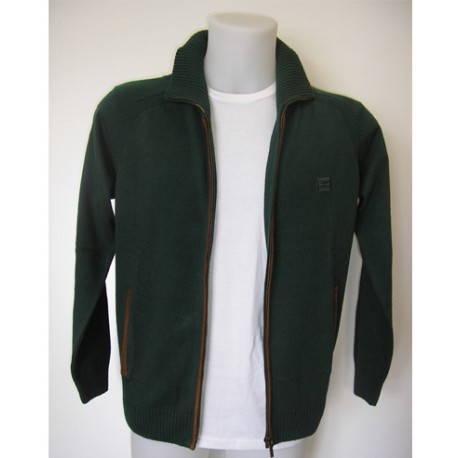 CHAQUETA PUNTO HOMBRE VERDE BROWN JURY