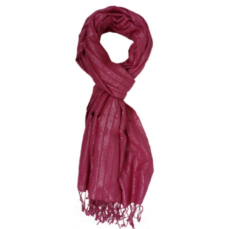FULAR FUCSIA Y PLATA