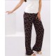 PANTALON SUELTO DE TOPOS NEGRO MUJER
