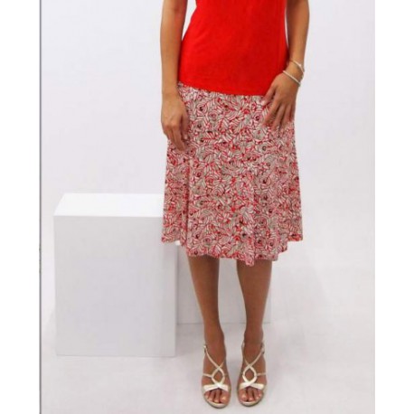 FALDA CON VUELO ESTAMPADA DE MUJER