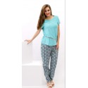 PANTALON ESTAMPADO CON GOMA EN CINTURA MUJER