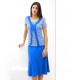 FALDA AZUL CON VUELO. MUJER