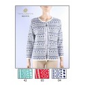 CHAQUETA JACQUARD CON FLECOS