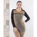 BLUSON LANOSO ESTAMPADO MUJER