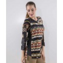 JERSEY ESTAMPADO LARGO DE MUJER