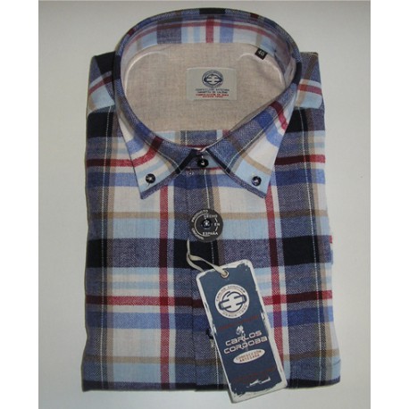 CAMISA CUADROS FRANELA CARLOS CORDOBA HOMBRE