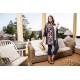 Kimono estampado negro de spg-jenuan