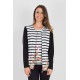 CHAQUETA DE RAYAS Y FLORES MUJER DONA