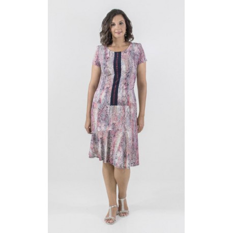 FALDA ESTAMPADA DE VUELO MUJER