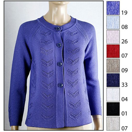 CHAQUETA DE PUNTO CON CALATOS MUJER TACHY ZUCCA +COLORES