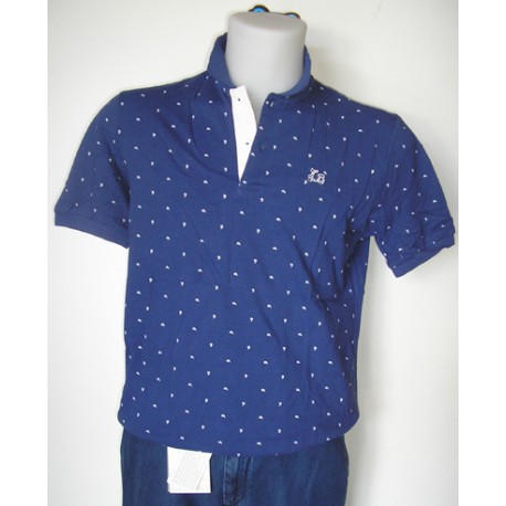 POLO AZULON CON GOTAS BLANCAS HOMBRE RIDEBIKE