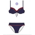 BIKINI AZUL MARINO CON VOLANTES MUJER DOCOR