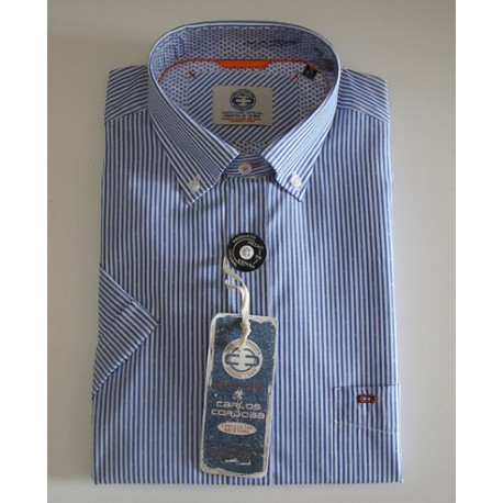 CAMISA HOMBRE RAYAS AZUL CARLOS CORDOBA