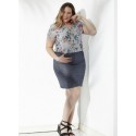 BLUSA DE RAYAS Y FLORES MUJER SPG-JENUAN
