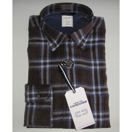 CAMISA CUADROS FRANELA CARLOS CORDOBA HOMBRE
