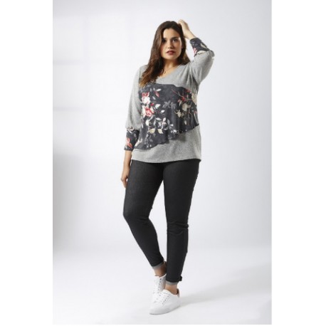 JERSEY COMBINADO GRIS MUJER SPG-JENUAN
