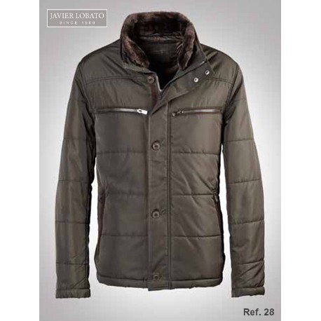 PARKA ACOLCHADA GRIS PLOMO HOMBRE