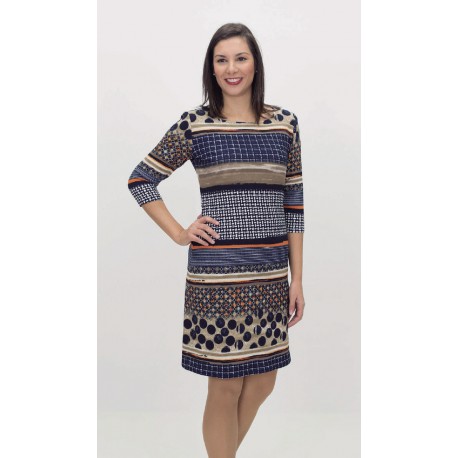 VESTIDO PIQUE MUJER ESTAMPADO 