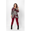 BLUSA ESTAMPADA PICOS TALLAS GRANDES MUJER