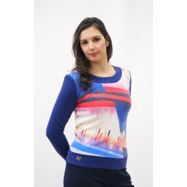 CAMISETA LANOSA ESTAMPADA DE MUJER
